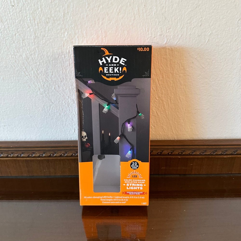 Hyde and EEK! Boutique Halloween LED Color Changing Skeleton Hand String Lights